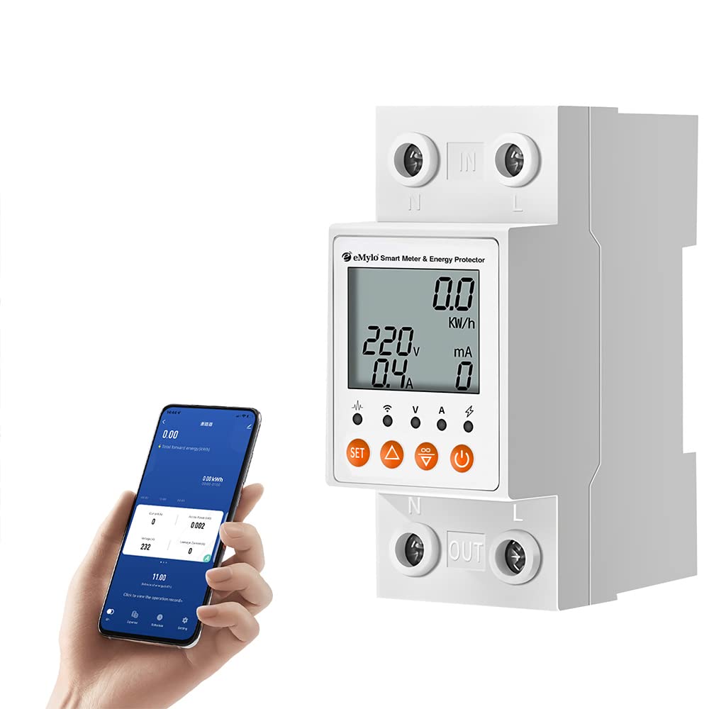63A Single-Phase WiFi Energy Meter with LCD A197