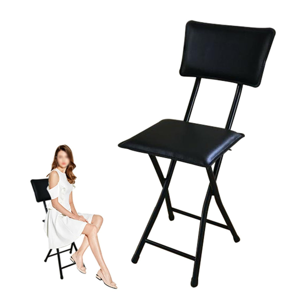 Foldable Counter Height Stool with Backrest D9373