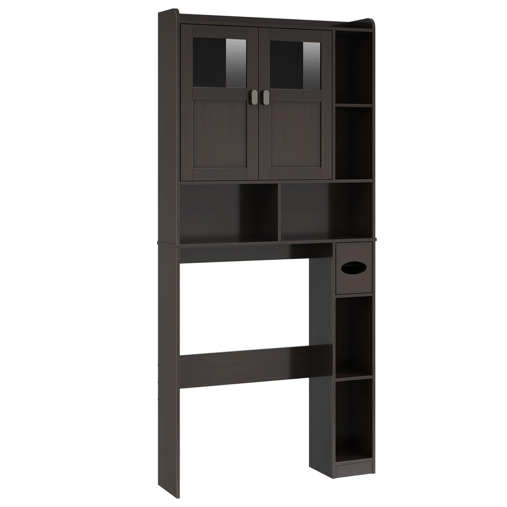 Over The Toilet Storage Cabinet with Doors and Shelves K73807