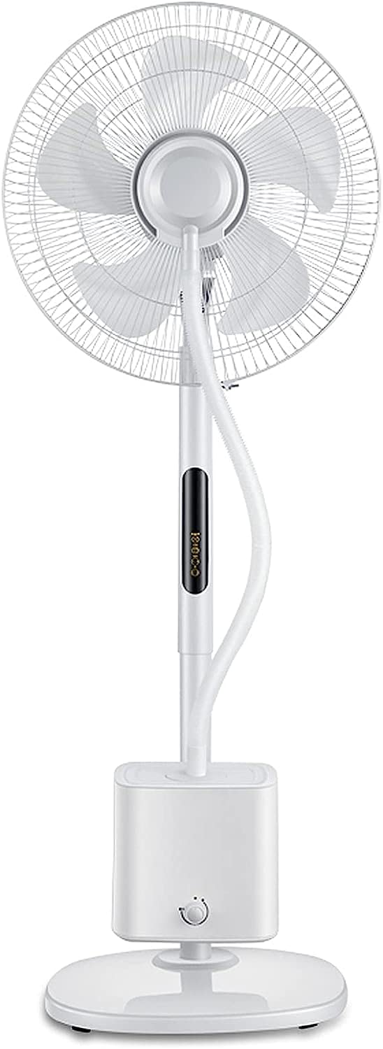Oscillating Misting Pedestal Fan with Remote Control, 3-Speed, 3 L Water Tank, 16-inch, White B9009