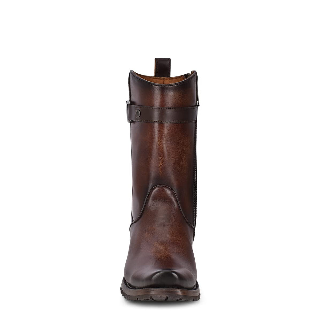 Bovine Leather Boot with Zipper E975345