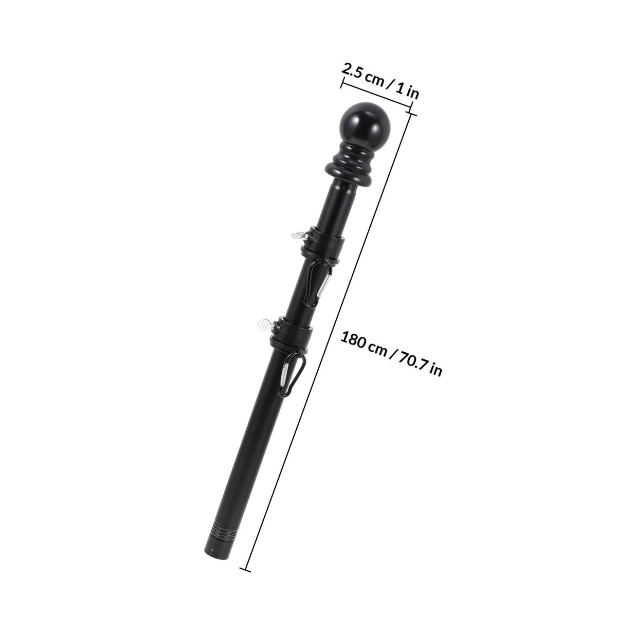 Black Rotating Flagpole Assembly with Base H2094