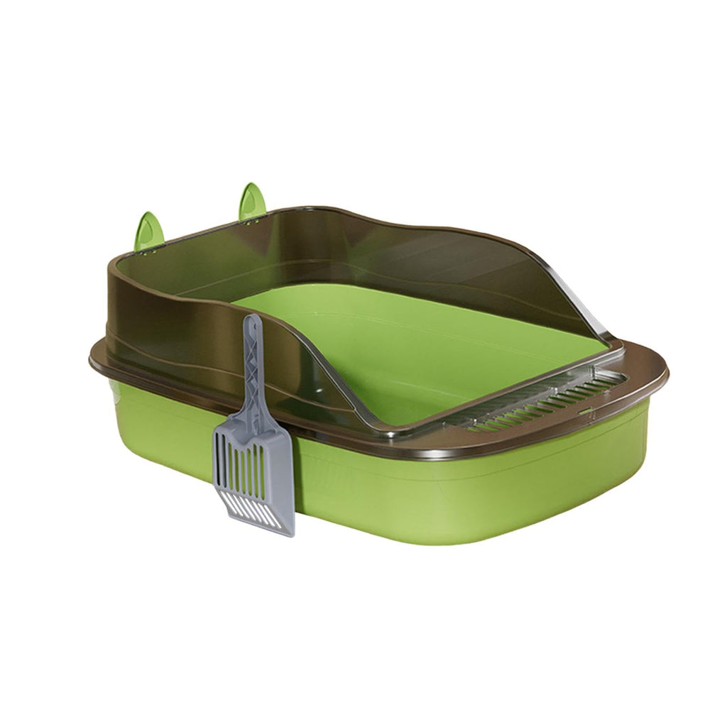 Green Semi Closed Sifting Cat Litter Box Z812