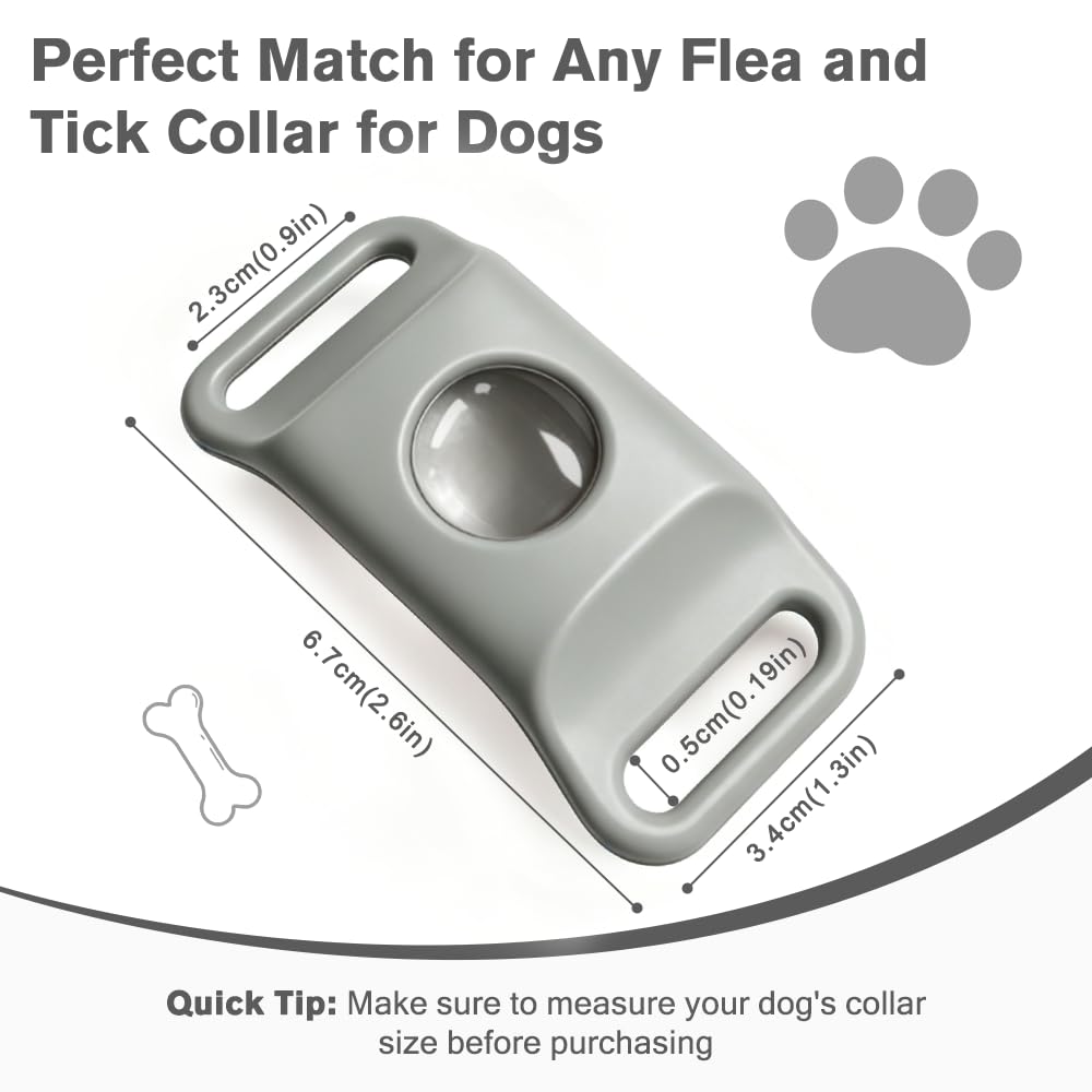 Flea and Tick Pendant for Dogs with 2 Silicone Buckles 4 Refills L807764