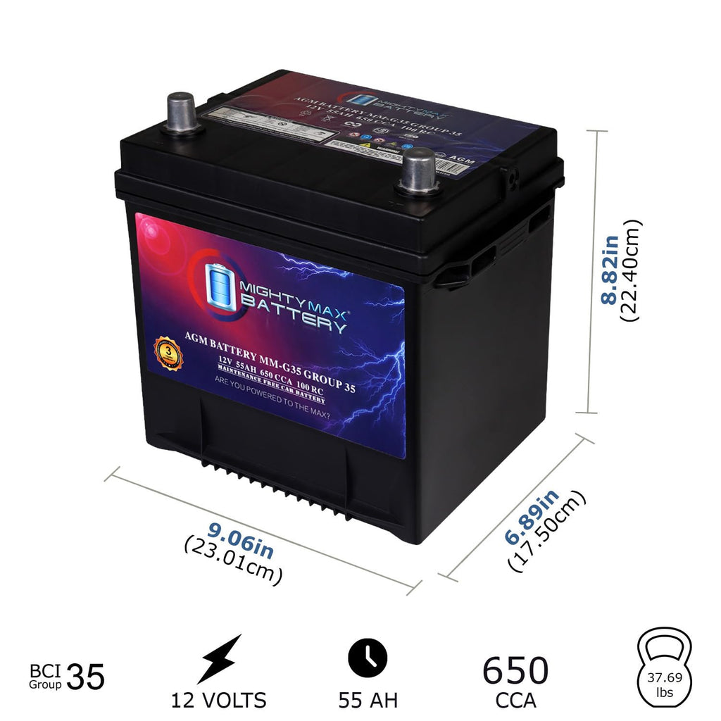 12V 55Ah AGM Replacement Battery D937