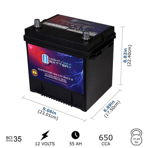 12V 55Ah AGM Replacement Battery D937