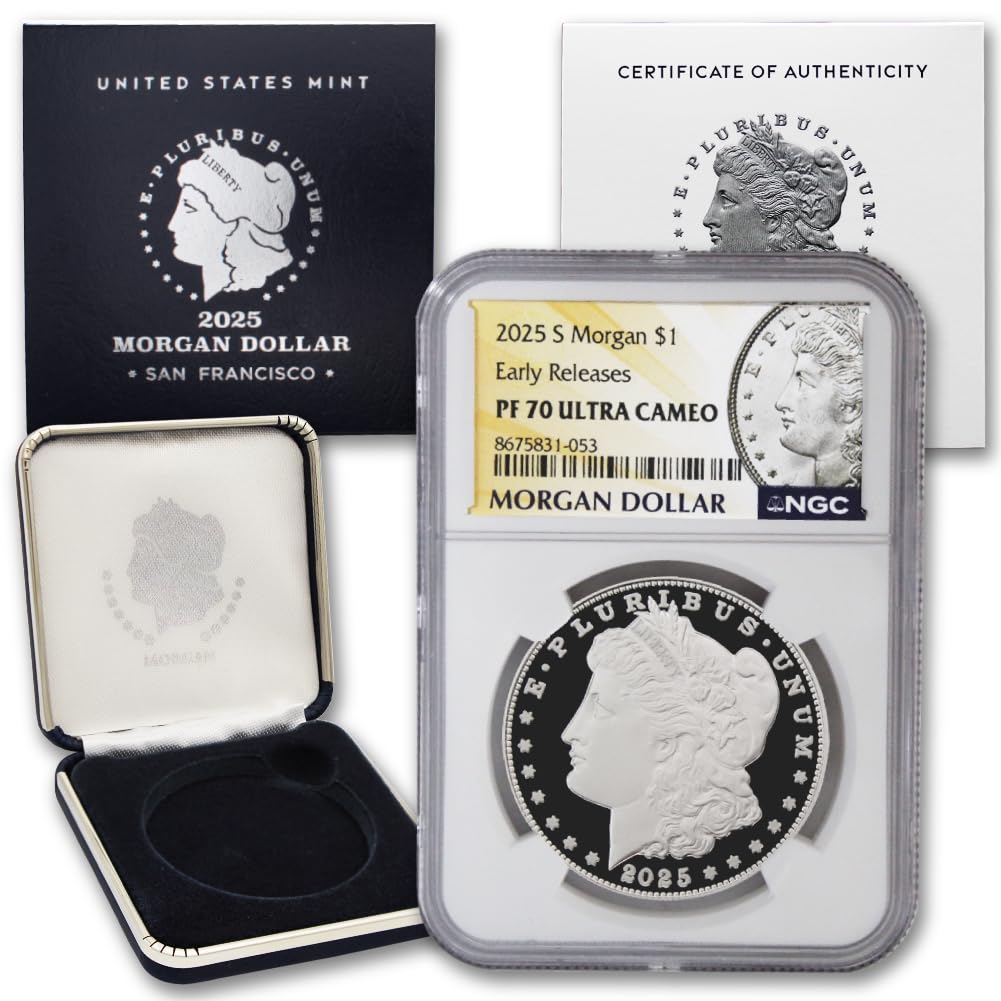 American Silver Morgan Dollar Coin PF-70 Ultra Cameo U717396