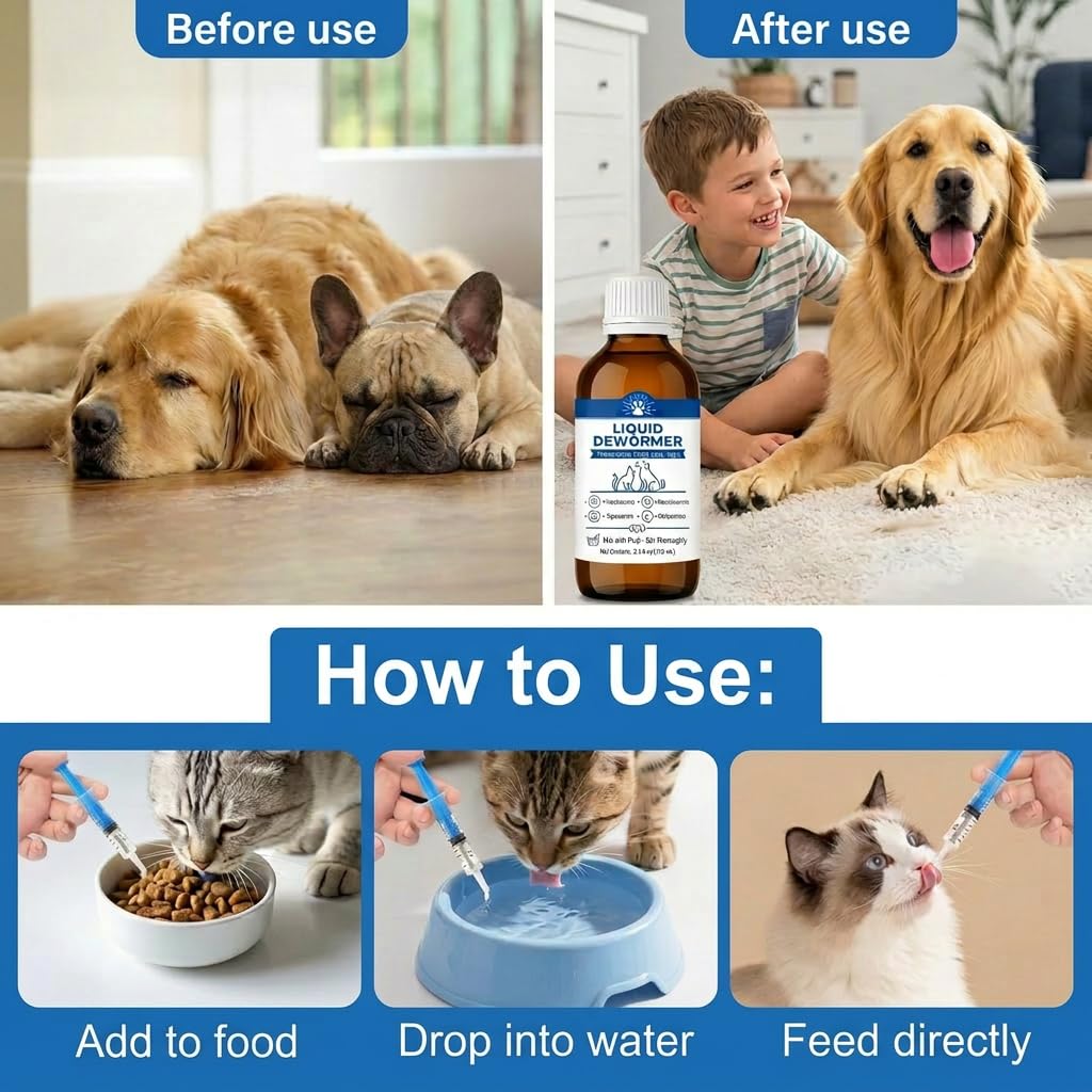 Dog & Cat Worm Care Liquid 3.38 fl oz C464