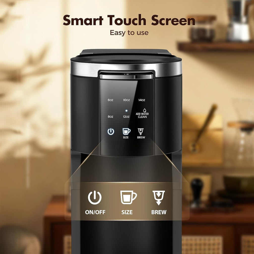 Single Serve 2 in 1 Coffee Maker with 40oz Removable Water Reservoir C467