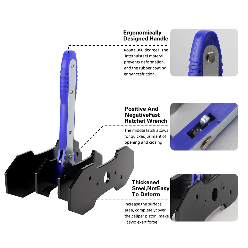 Brake Caliper Compression Tool Kit with 4 Hooks & Steel Plates G71255