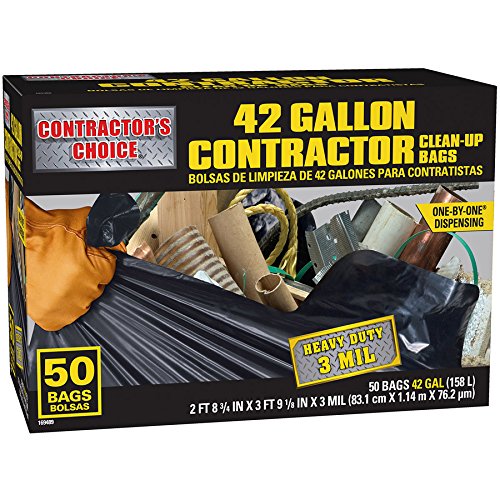 42-Gallon Outdoor Construction Trash Bags Y219