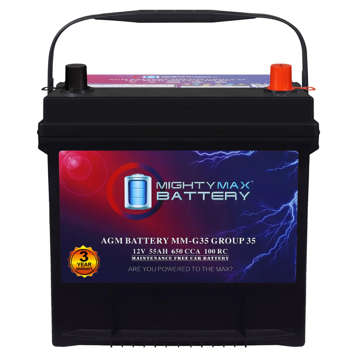 12V 55Ah AGM Replacement Battery D937