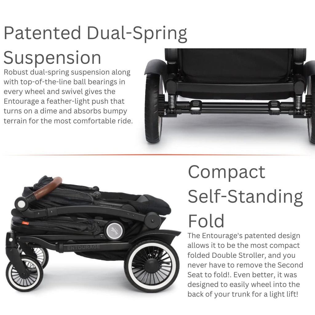 Black Double Stroller D133