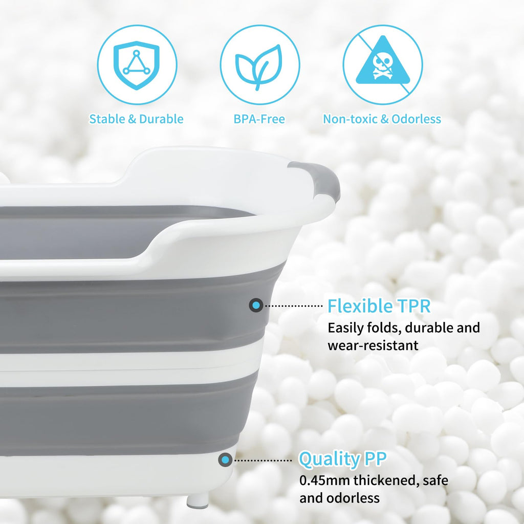 27L Raised Collapsible Dog Bathtub with Drain B718