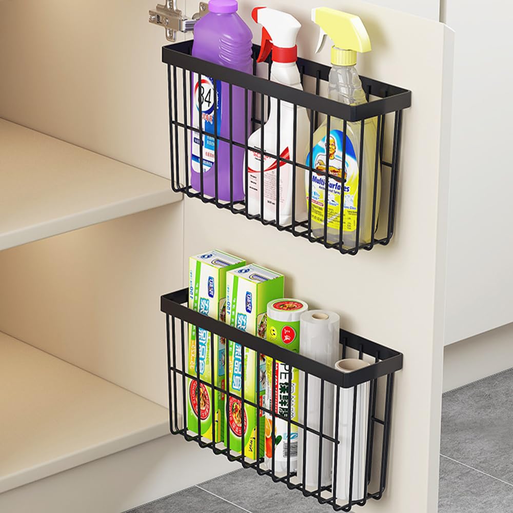 Self Adhesive Wall Mounted Storage Box (Black) T323894