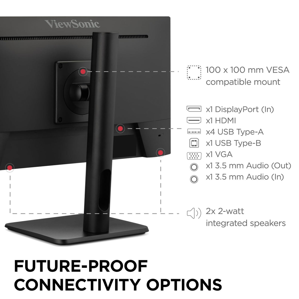 22 Inch 1080p VA Monitor with HDMI DisplayPort VGA USB S86211