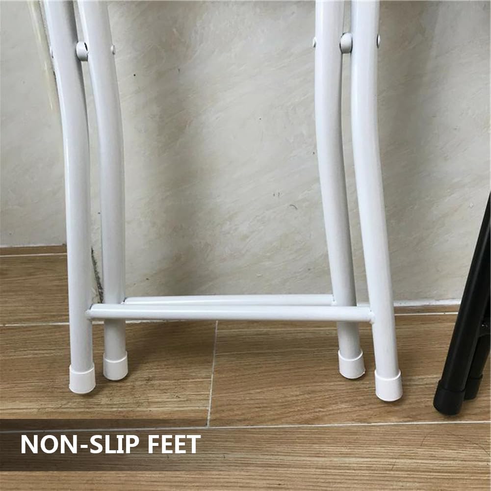 Foldable Counter Height Stool with Backrest D9373