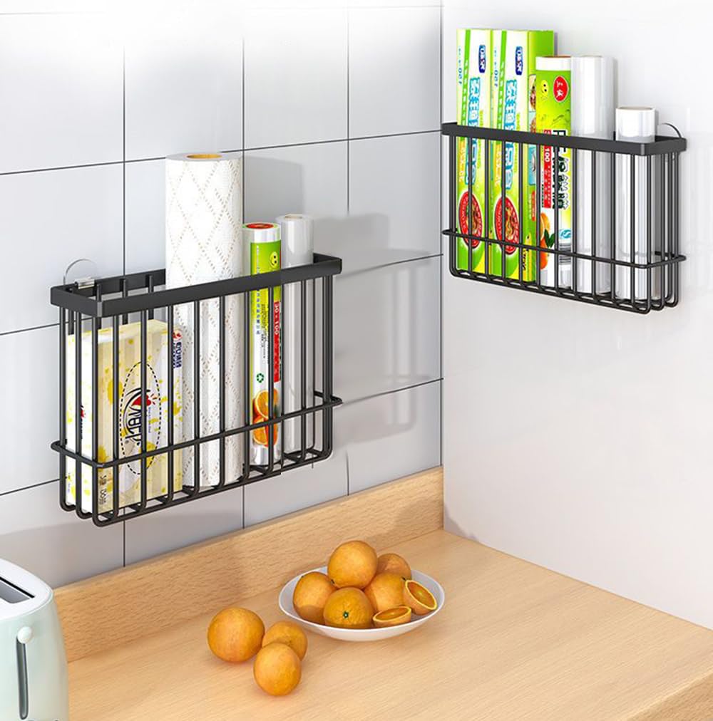 Self Adhesive Wall Mounted Storage Box (Black) T323894
