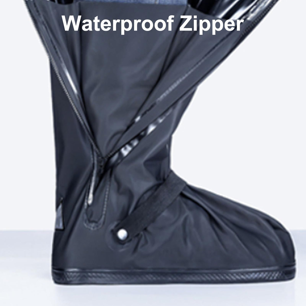 Waterproof Reusable Foldable Shoe Covers with Zipper V114130