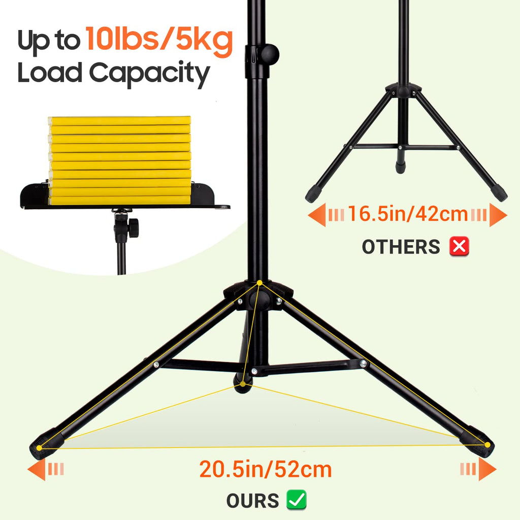 Adjustable Metal Sheet Music Stand with Carry Bag S93646