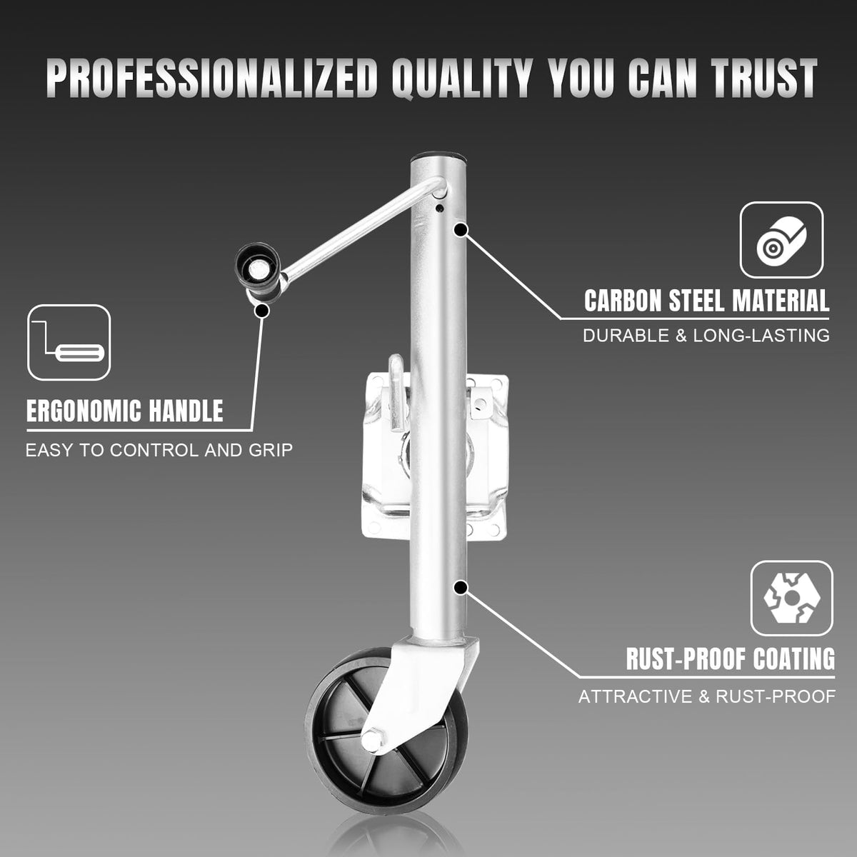 1000 lbs Trailer Jack with Wheel C437