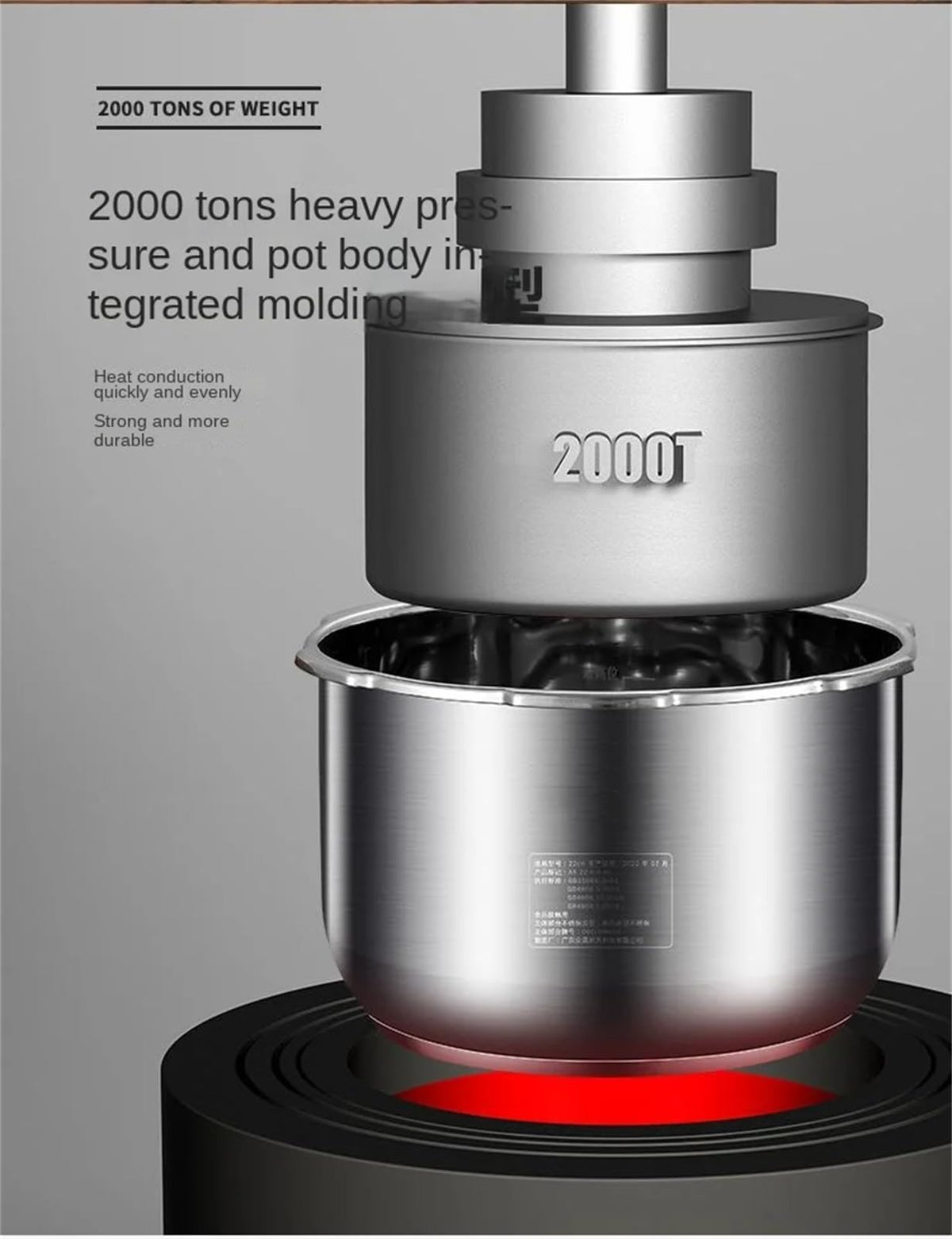 304 Stainless Steel 3L Pressure Cooker S112