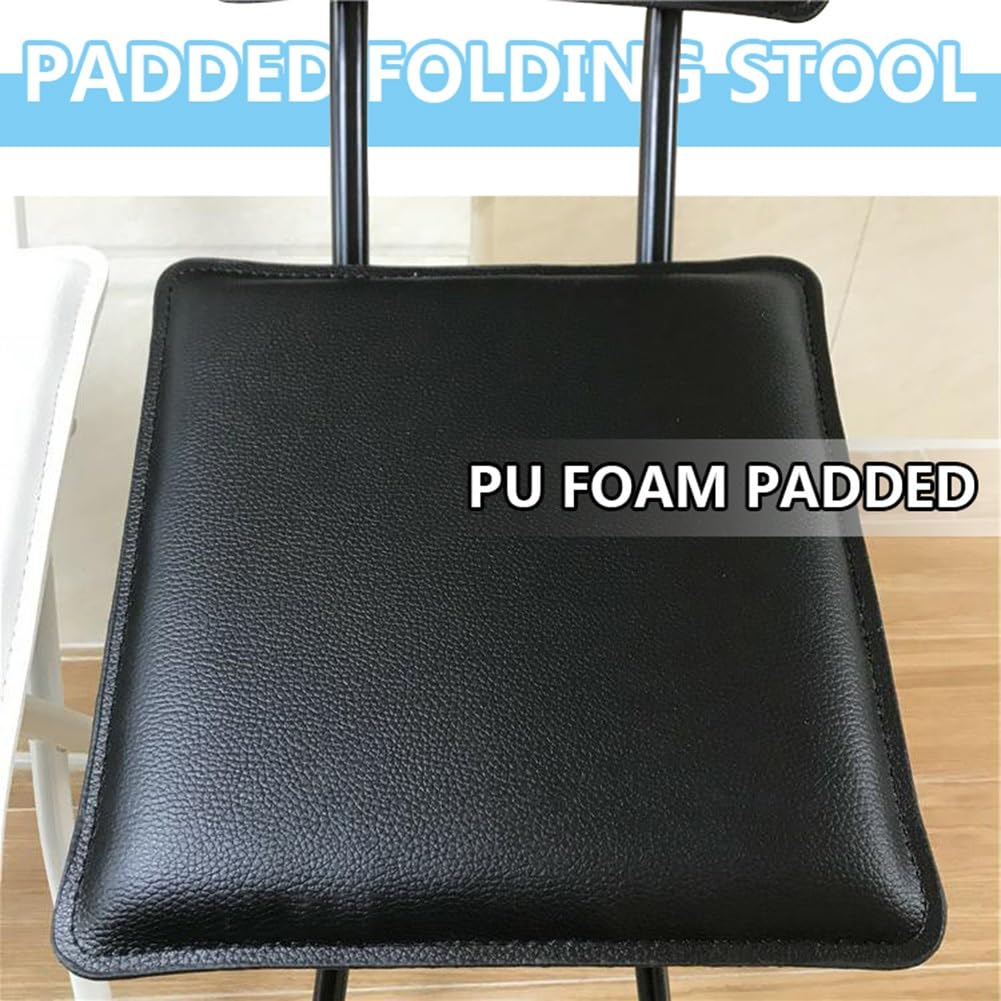 Foldable Counter Height Stool with Backrest D9373