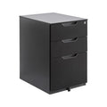 3-Drawer Black Mobile File Cabinet with Lock K74415