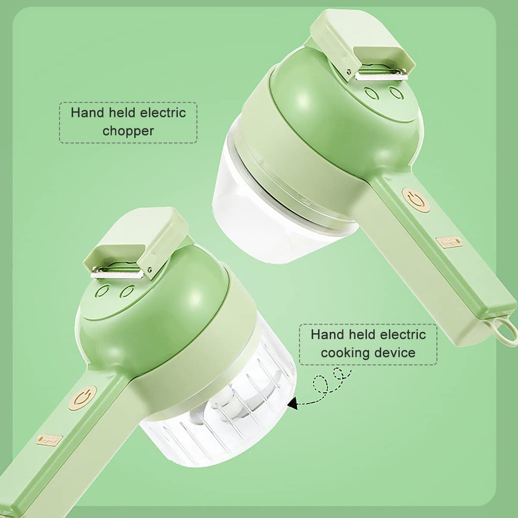 4 in 1 Handheld Electric Vegetable Cutter Set USB Rechargeable E495504