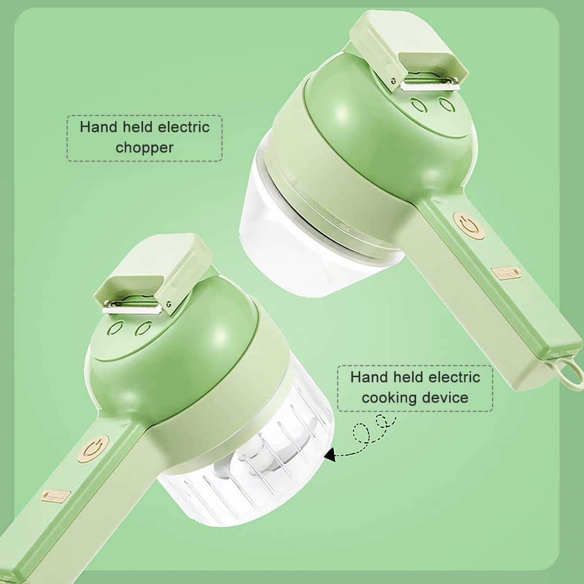4 in 1 Handheld Electric Vegetable Cutter Set USB Rechargeable E495504