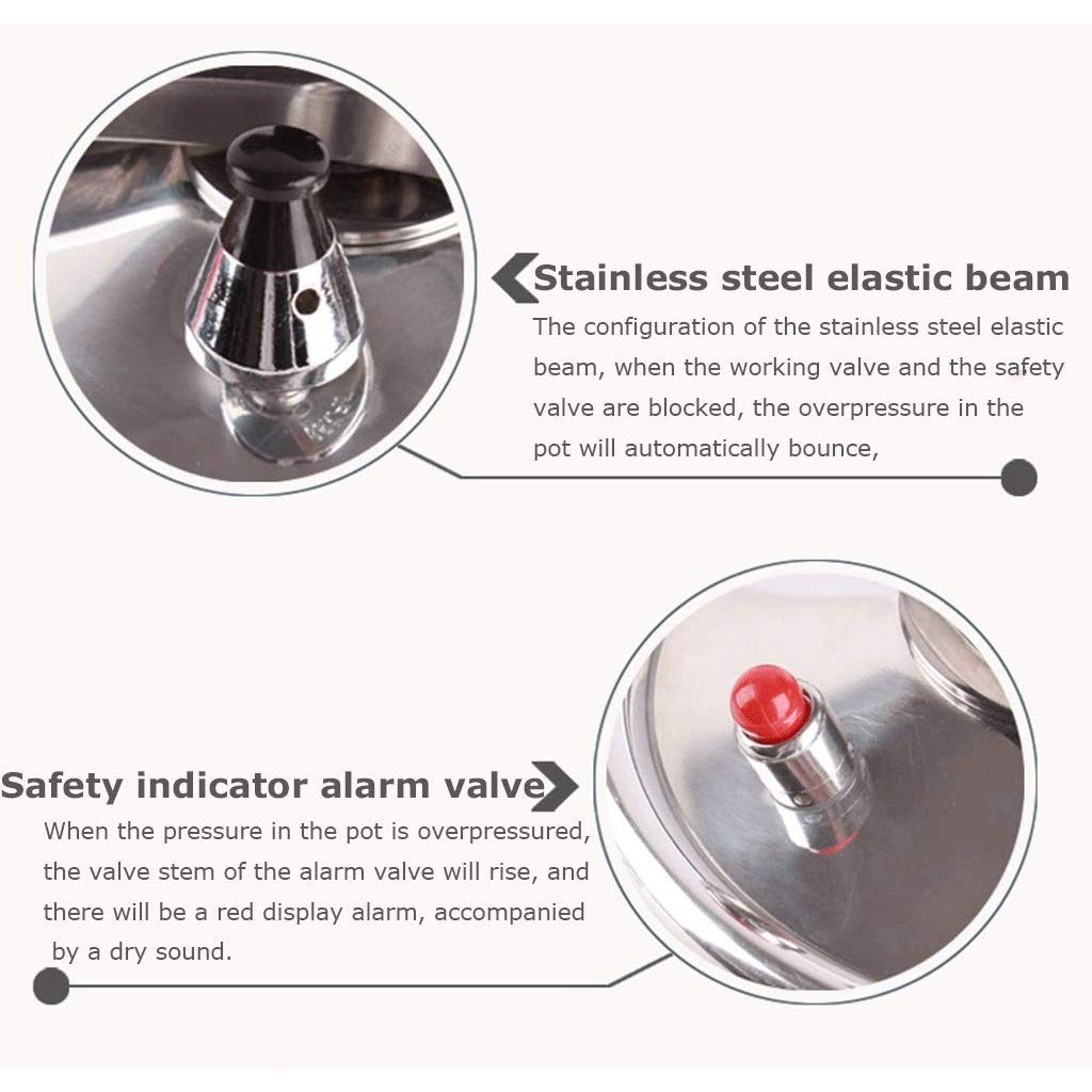 Aluminum Pressure Cooker, Non-Stick Pan, Soup Pot, Skillet, 2L O244
