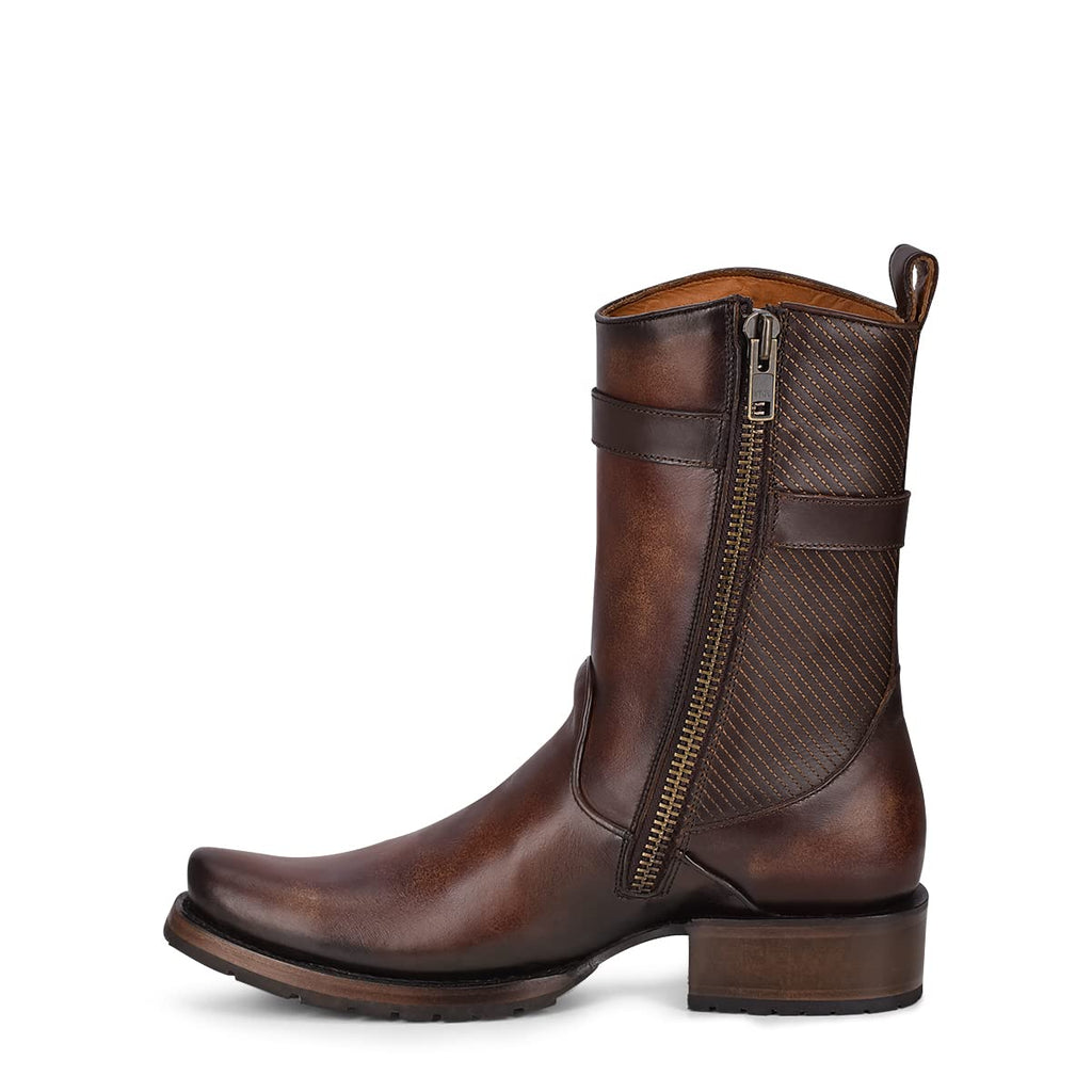 Bovine Leather Boot with Zipper E975345