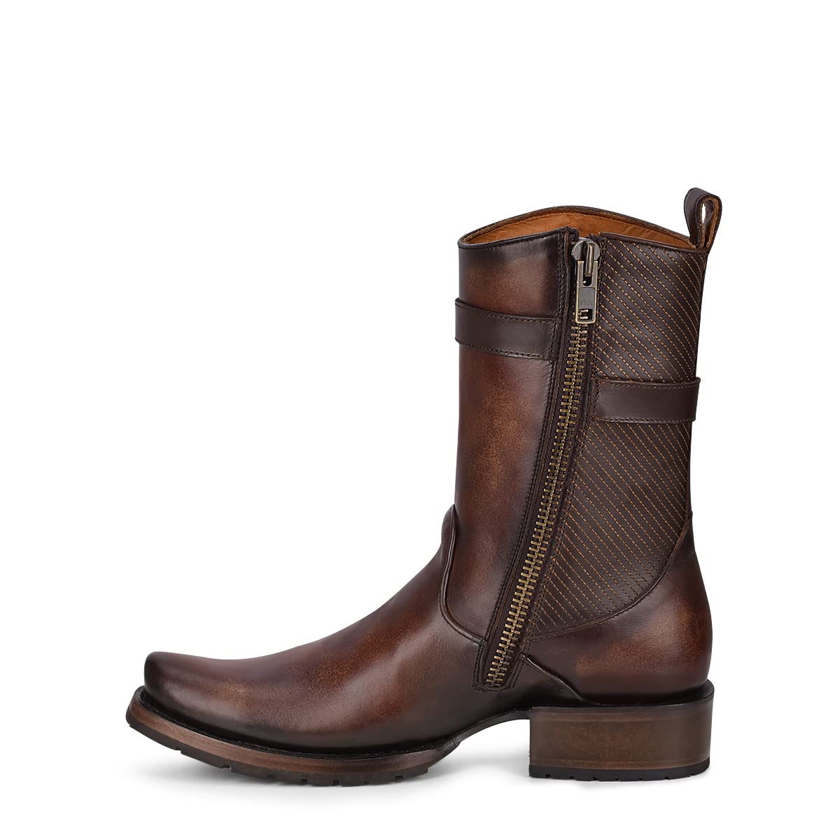 Bovine Leather Boot with Zipper E975345