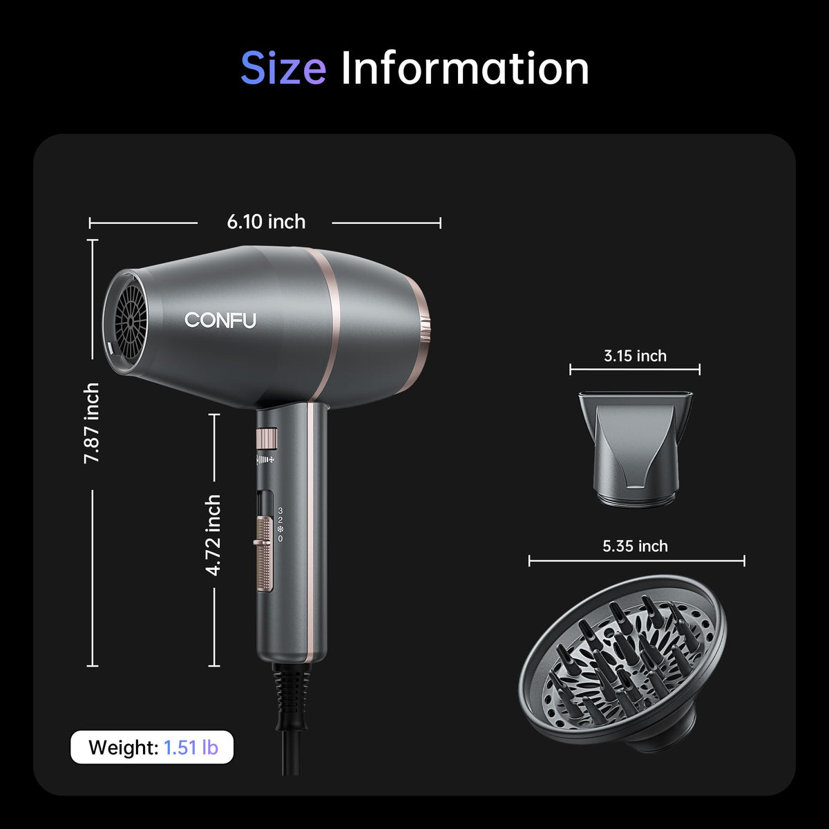 Ionic Hair Dryer with Diffuser 1875 Watt X34818