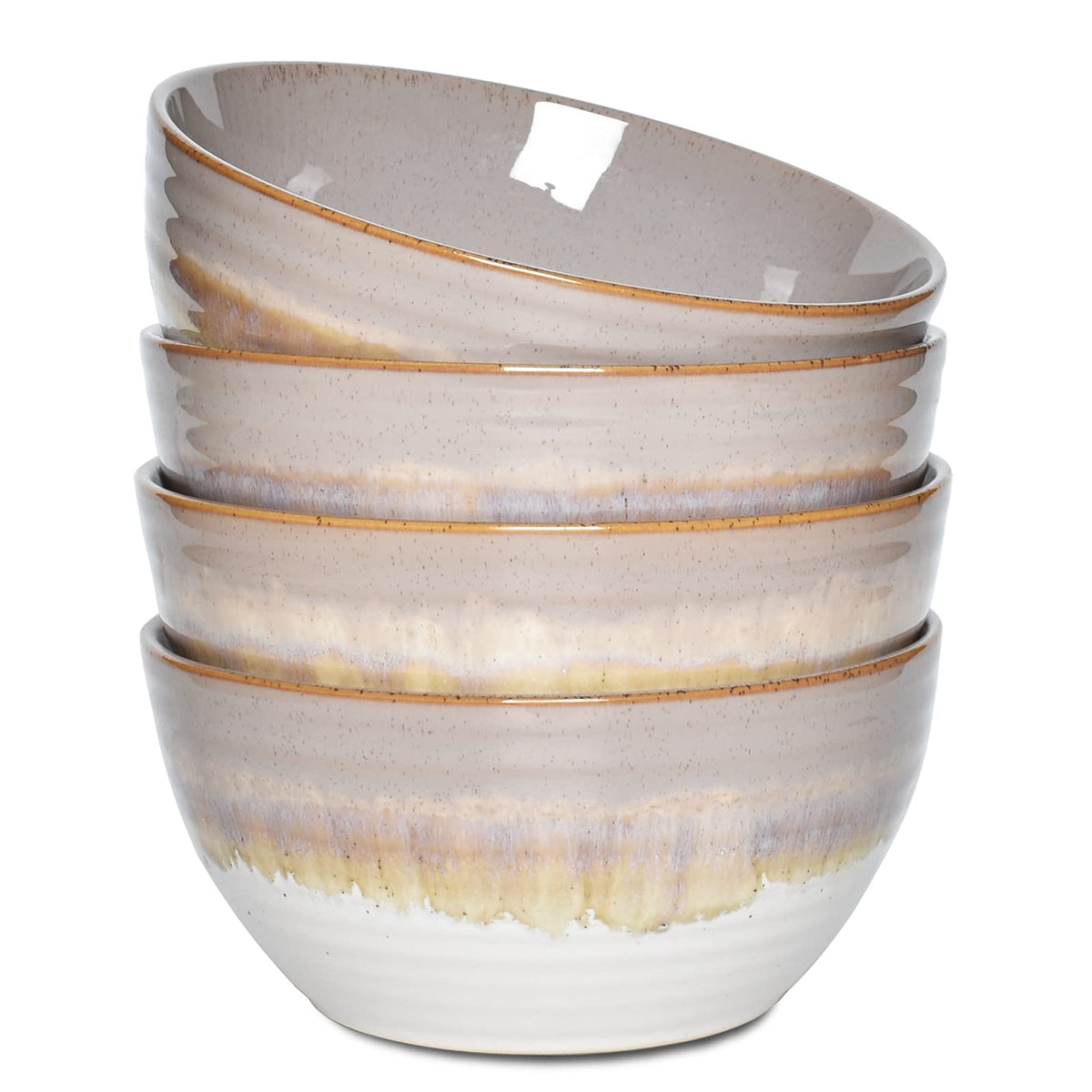 Ceramic Cereal Bowl Set of 4, 26 Oz, 6 in B2601