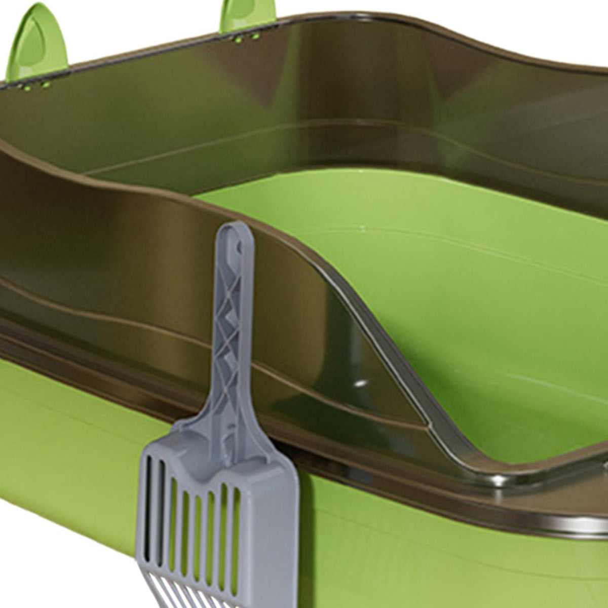 Green Semi Closed Sifting Cat Litter Box Z812