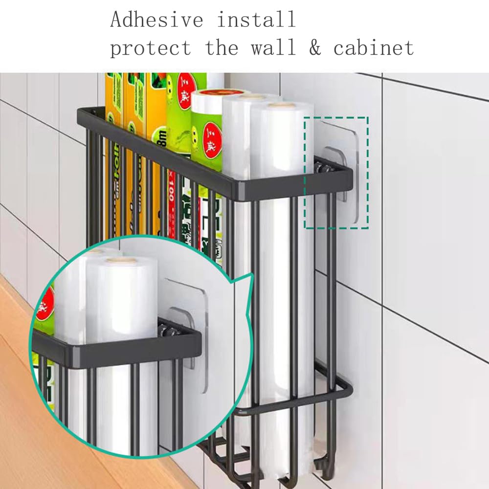 Self Adhesive Wall Mounted Storage Box (Black) T323894