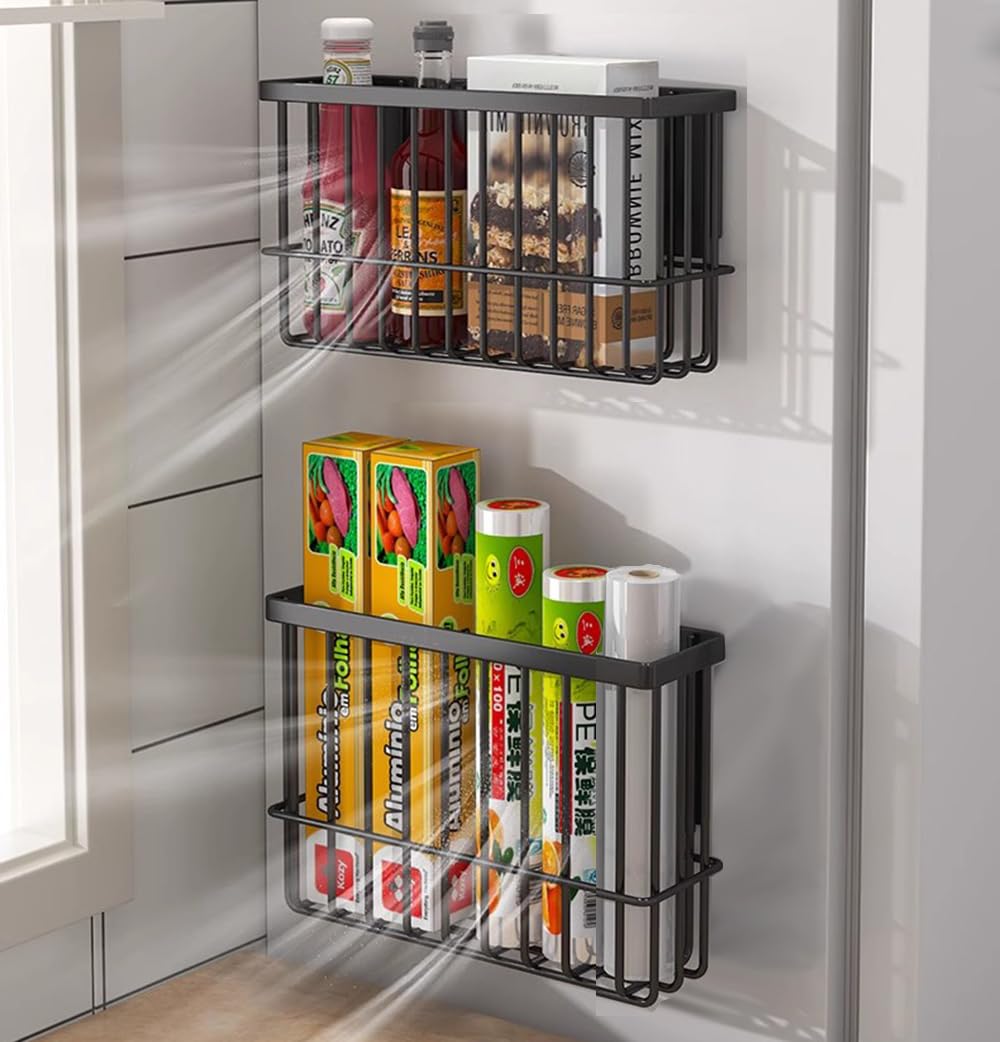 Self Adhesive Wall Mounted Storage Box (Black) T323894