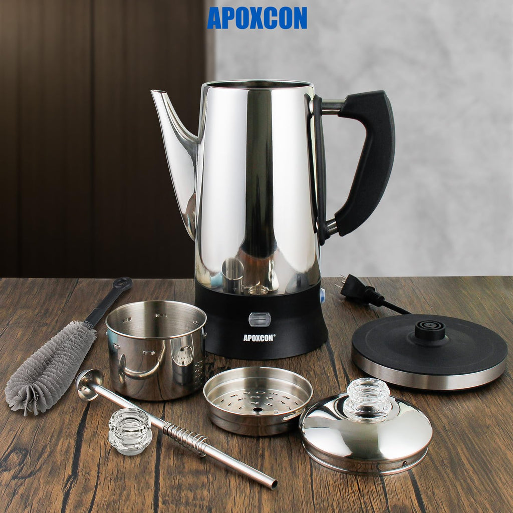 12 Cup Stainless Steel Electric Coffee Percolator L644858