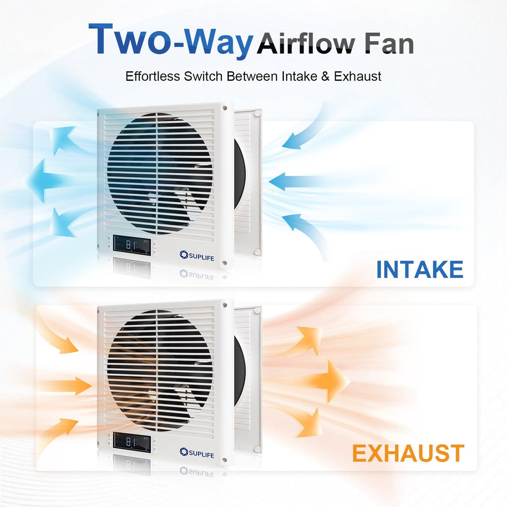 8" Reversible Through Wall Fan with Remote E79775