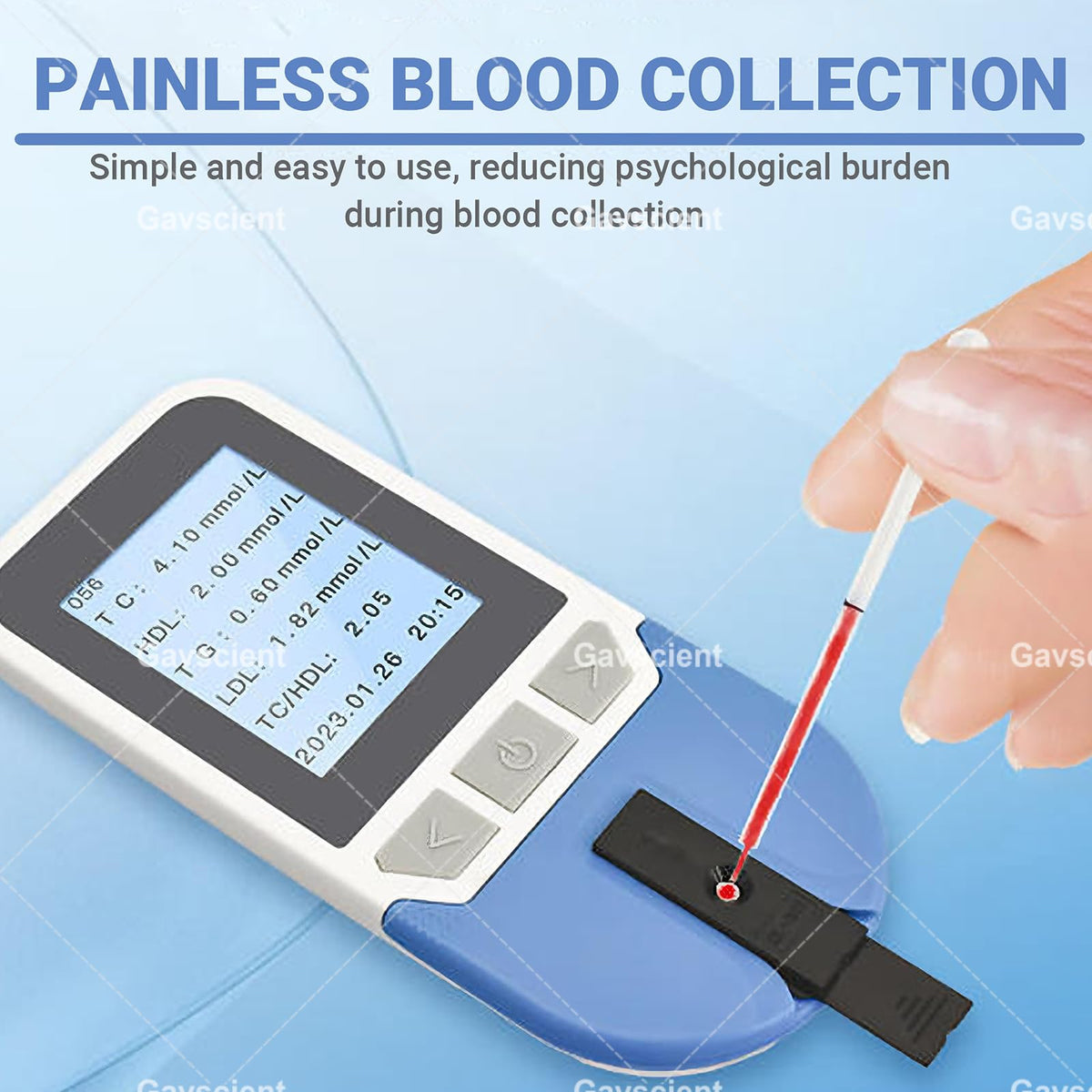 5 in 1 Lipid Test Meter Cholesterol Monitor Kit with 25 Strips R63346