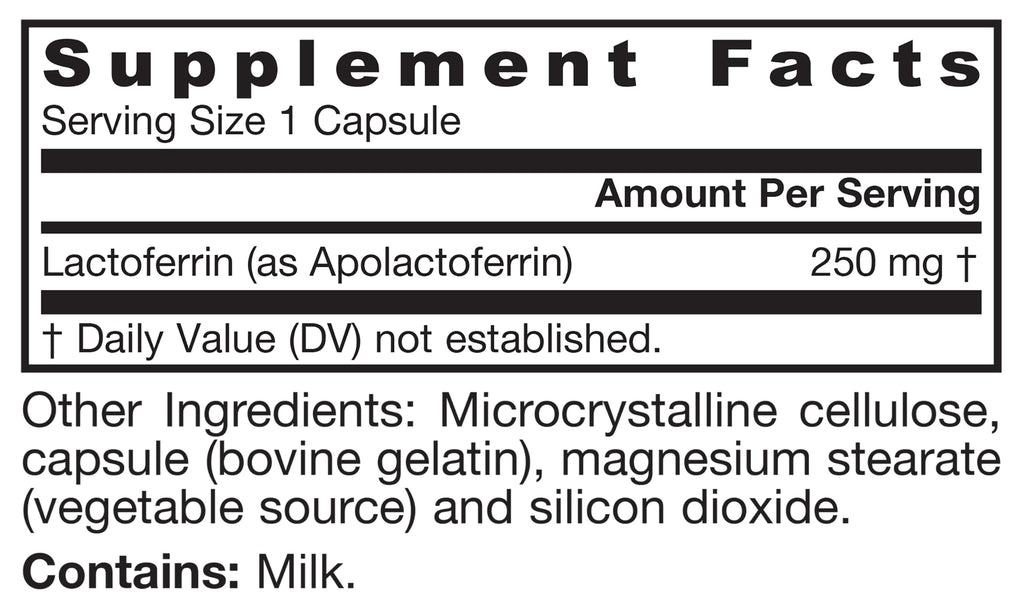 Lactoferrin Supplements 250 mg 30 Capsules R866429
