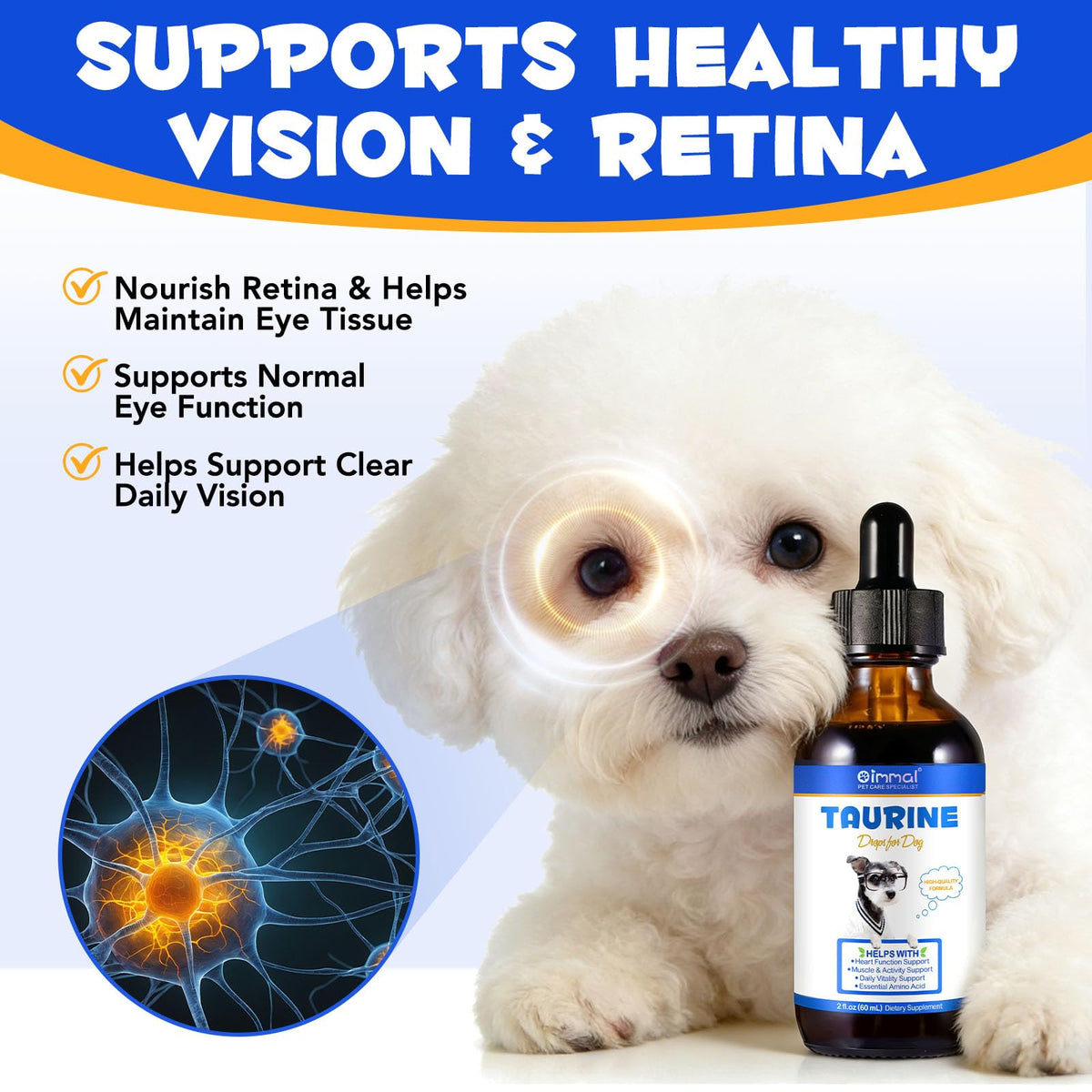 Taurine Liquid Supplement for Dogs 60ml V3055