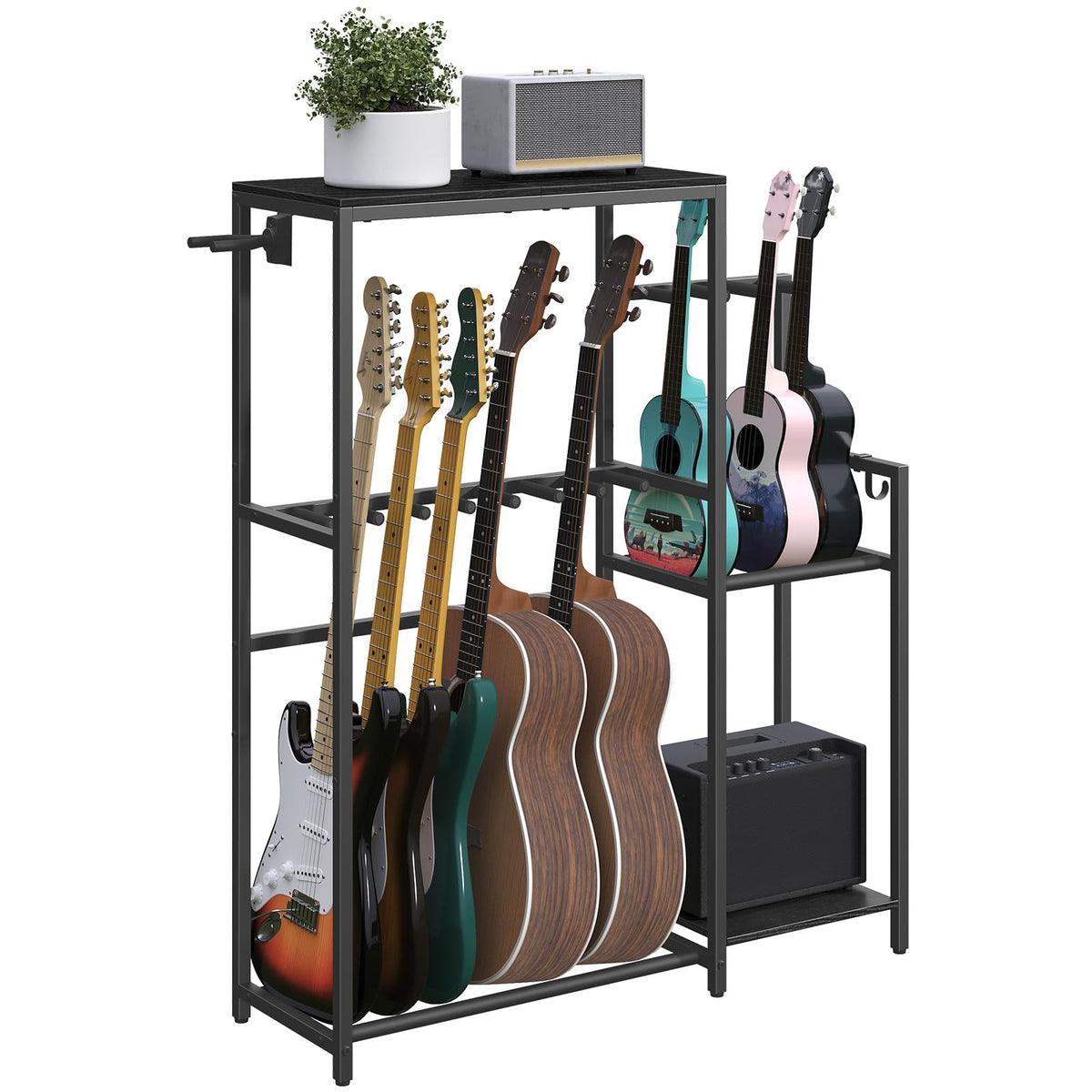 Guitar Stand, Multi-Guitar Rack, AMP Stand, Record Rack D640218
