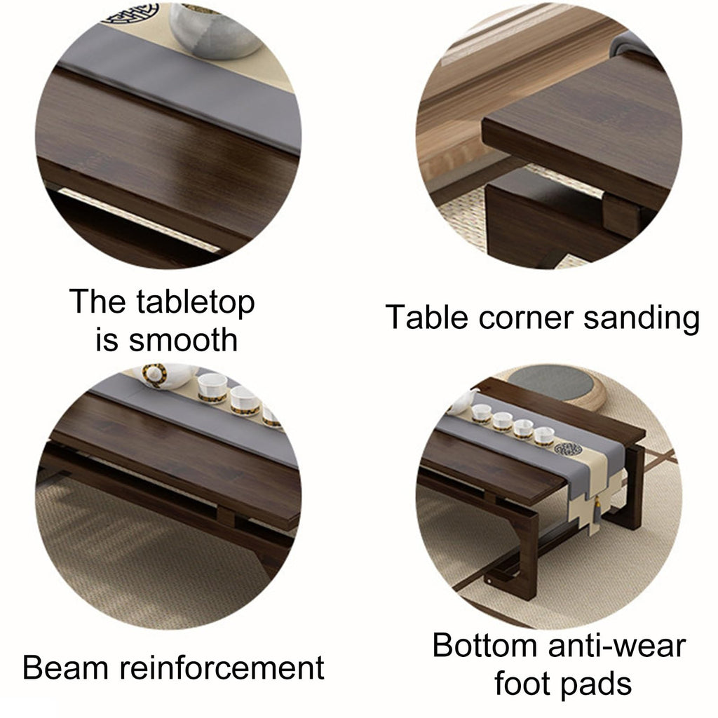 Japanese Floor Table Solid Wood 100x55x30cm T166