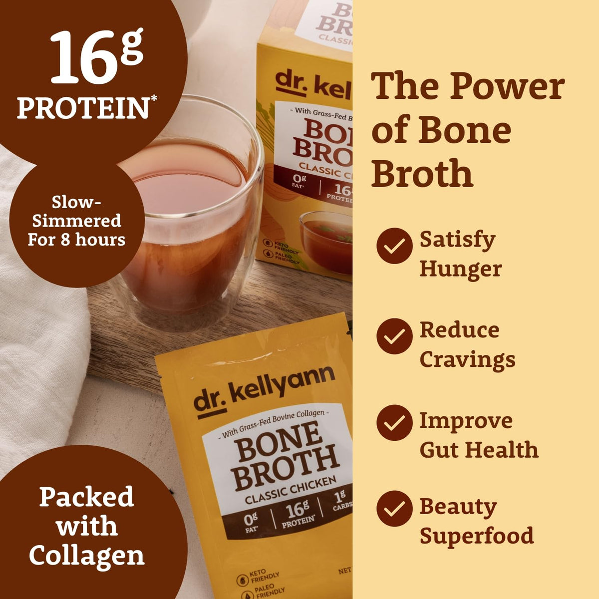 Bone Broth Packets Variety Pack 3 Boxes 21 Servings P549