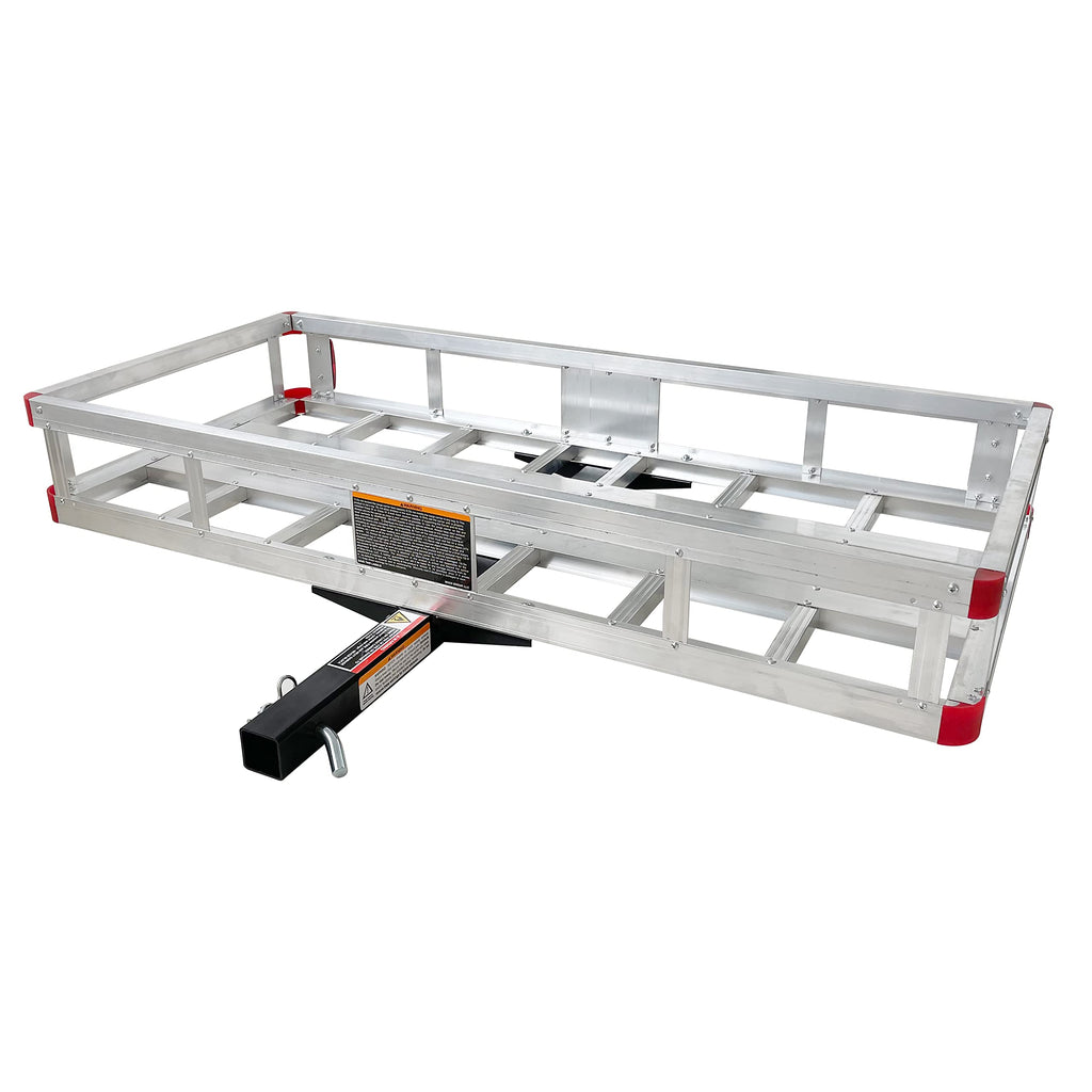 Aluminum Hitch Cargo Carrier with High Side Rails O51103
