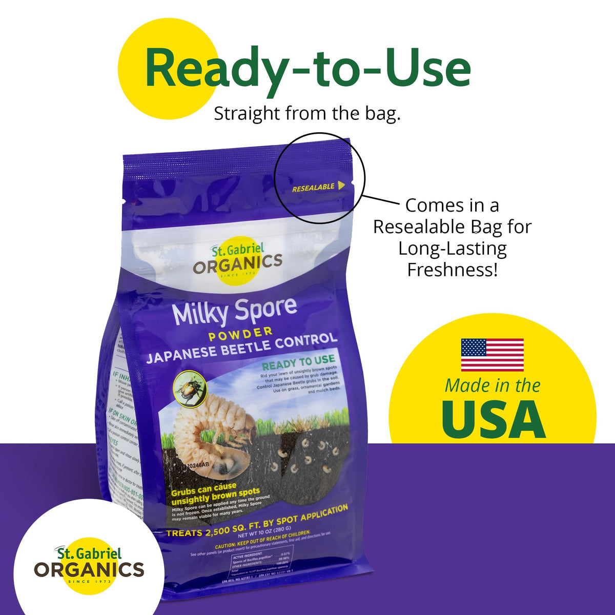Milky Spore Powder Grub Control, 10oz L848