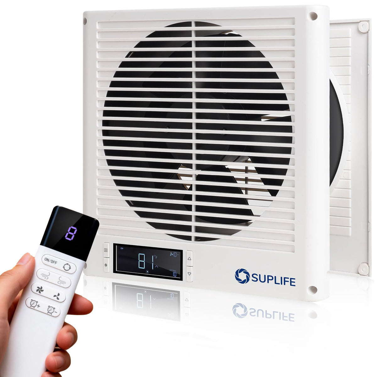 8" Reversible Through Wall Fan with Remote E79775