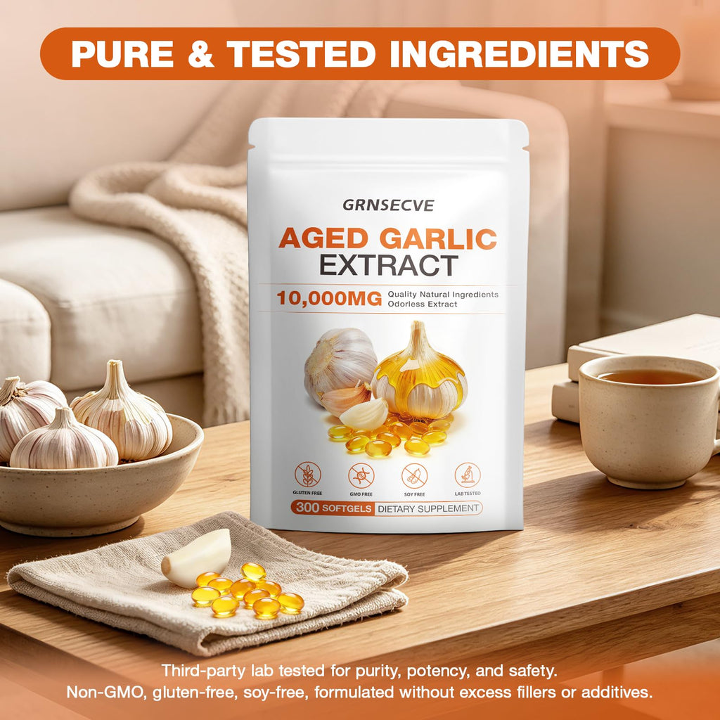 Odorless Garlic Capsules 10,000mg 300 Softgels M33833